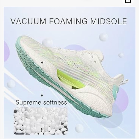 BELOS Women's Breathable Mesh Knit Lace Up Athletic Sneakers Comfortable NonSlip - Picture 6 of 6